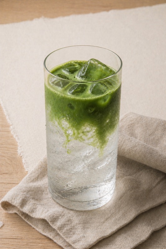 Plain iced matcha
